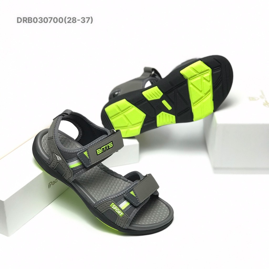 Sandal bé trai 28-37 ❤️FREESHIP❤️ Dép quai hậu học sinh BlTIS đế cao su hai quai dán DRB030700