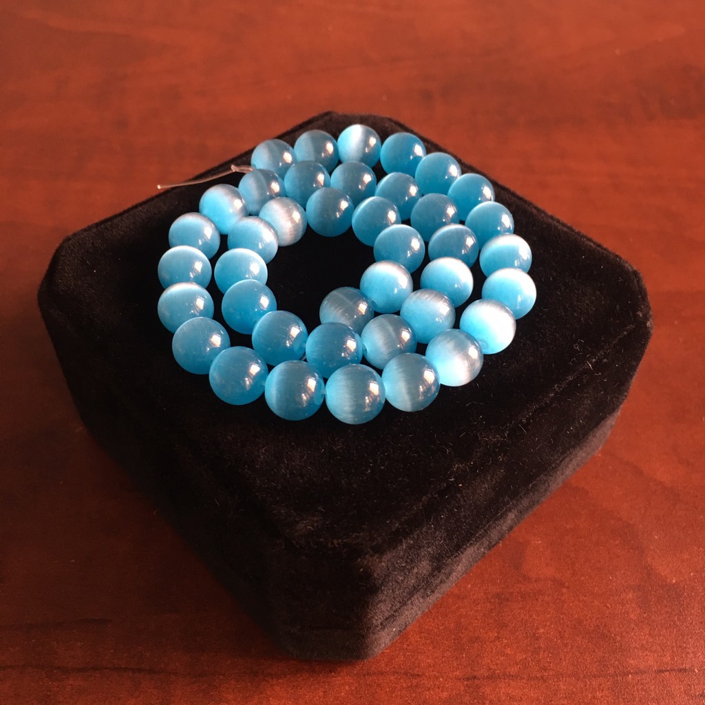 Đá Mắt Mèo Tự Nhiên Màu Xanh Da Trời