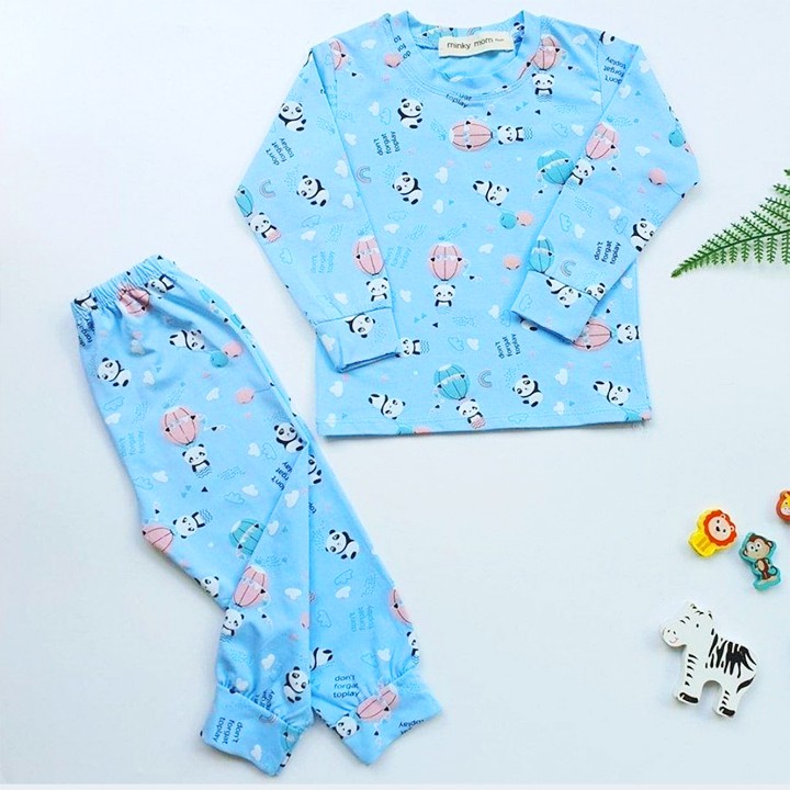 Bộ cotton cao cấp dài tay Minky Mom cho bé trai và bé gái 6-18kg vải mềm mại thấm hút mồ hôi đáng yêu BBShine – BVN042