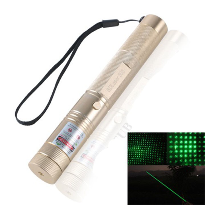 Đèn pin laser 303 vỏ vàng