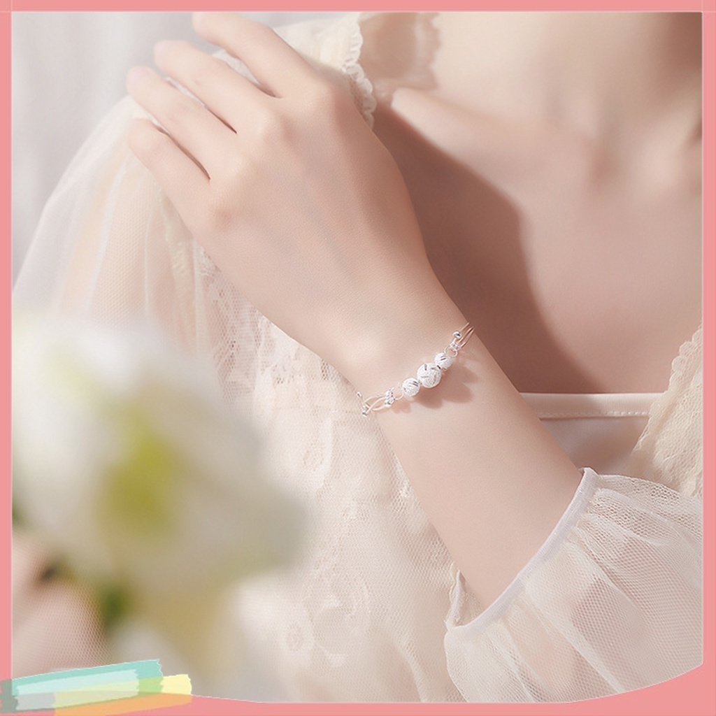 - - Vòng Tay Xỏ Hạt Ba Lớp Trang Sức Phong Cách Hàn Quốc Mặc Hàng Ngày Cho Nữ