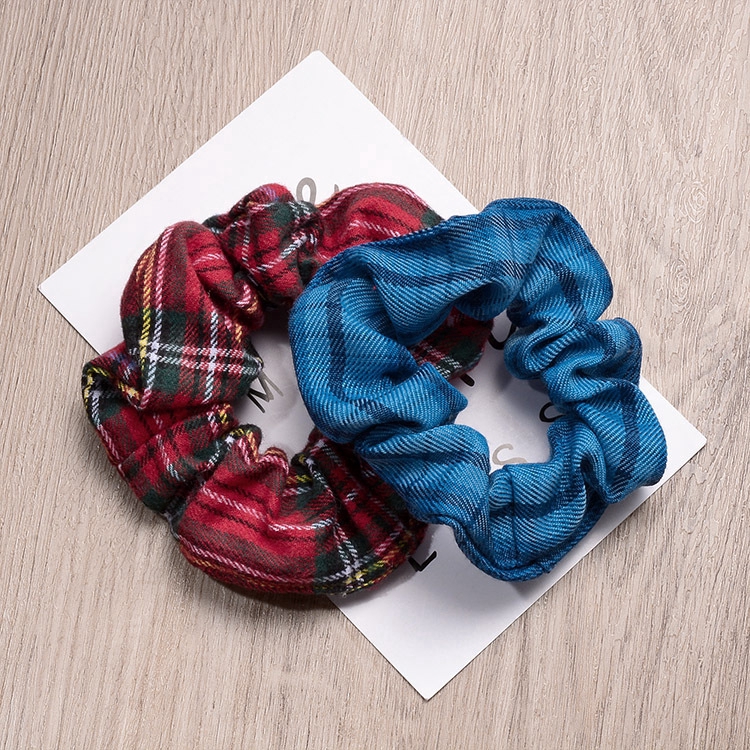 Dây buộc tóc kẻ sọc thời trang retro Hàn Quốc D0630088