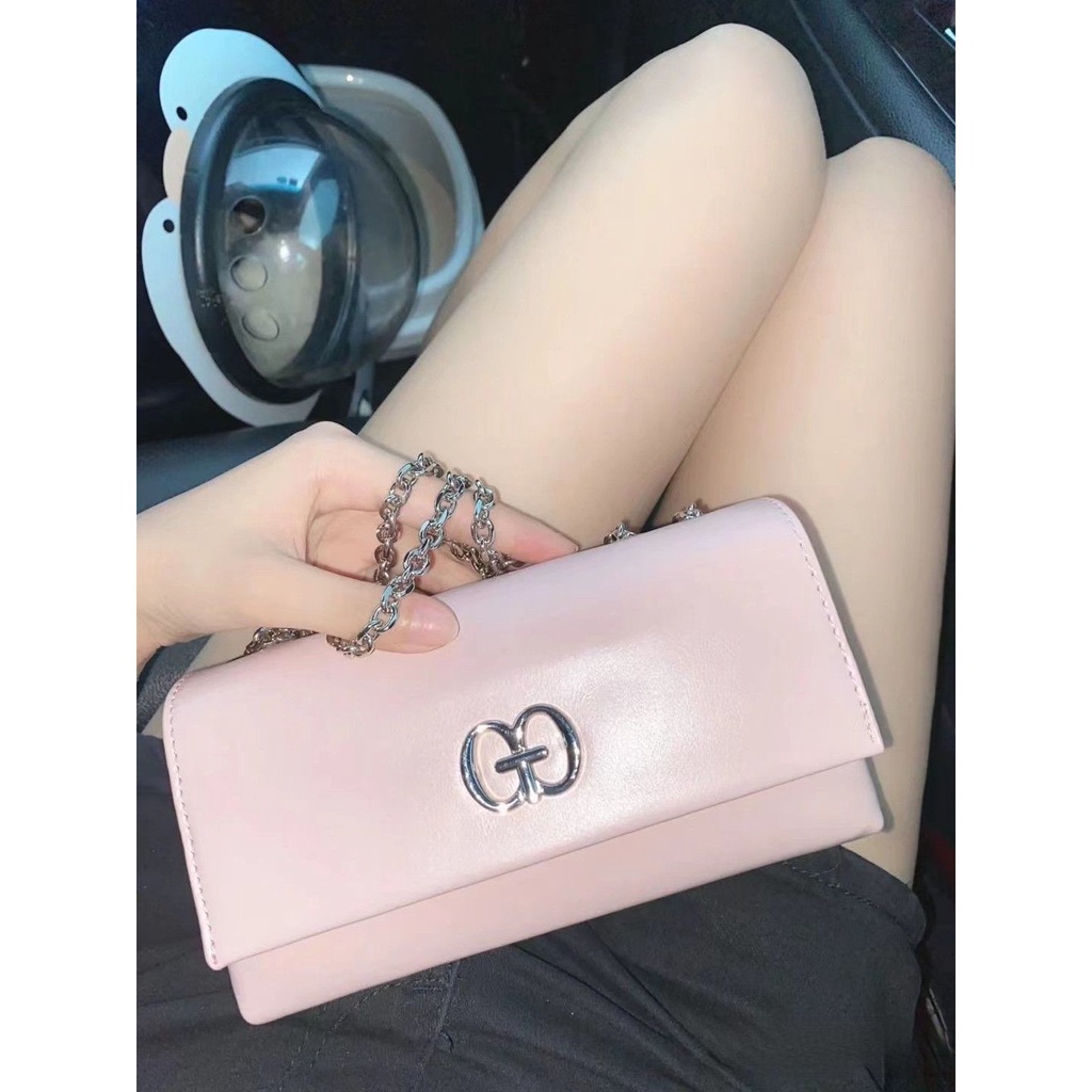 Túi Đeo Vai Dáng Vuông Nhỏ Phối Dây Xích Thời Trang Cao Cấp 2022 Cho Nữ