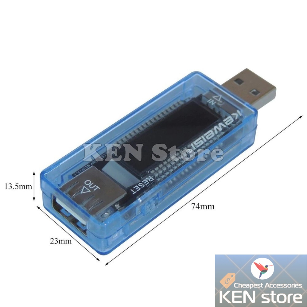 Đo dòng điện tester USB QC 2.0 QC 3.0 chính hãng Keweisi (test nguồn usb)