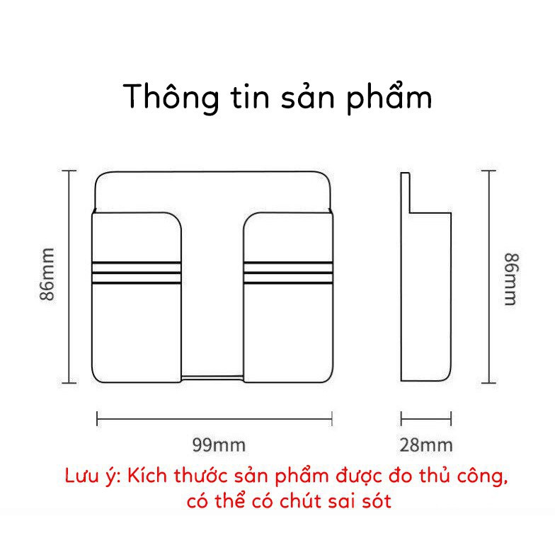 Khay Đựng Điện Thoại, Điều Khiển Remote Dán Tường Siêu Tiện Dụng - MevaSua