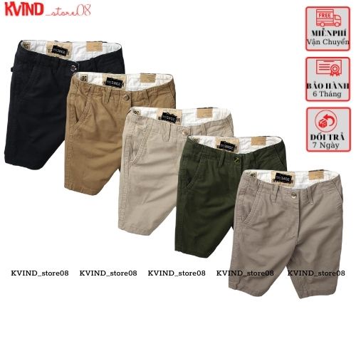 Quần Short Nam Kaki Mềm Mịn VICERO 6 Màu Trẻ Trung Phong Cách Hàn Quốc _KVINDstore08