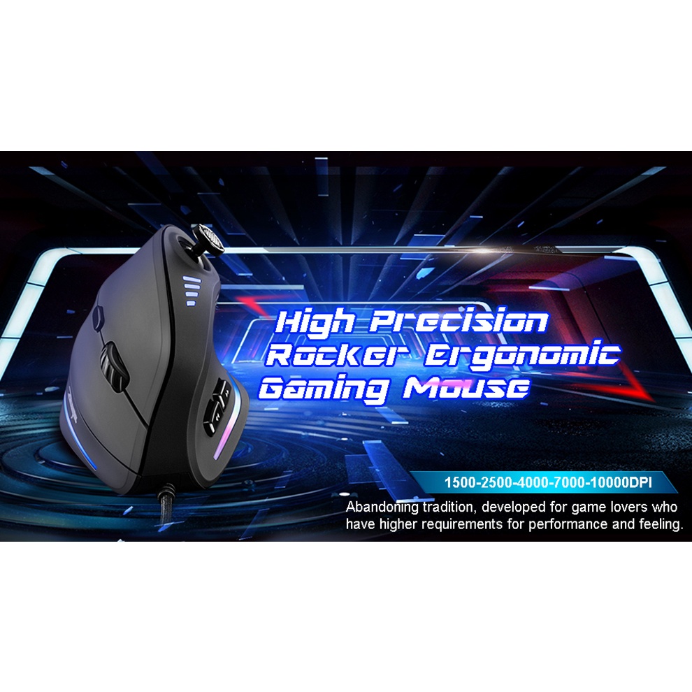 Jomaa Chuột Máy Tính Có Dây 5D 10000 DPI RGB Dùng Để Chơi Game