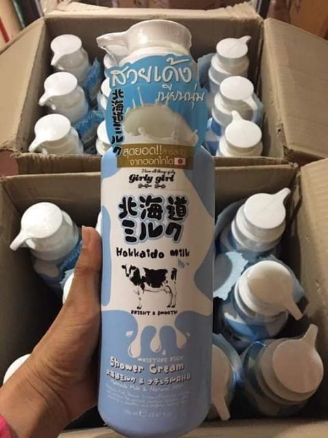 [CHÍNH HÃNG ]  Sữa tắm Hokkaido Milk Whitening AHA Shower Cream