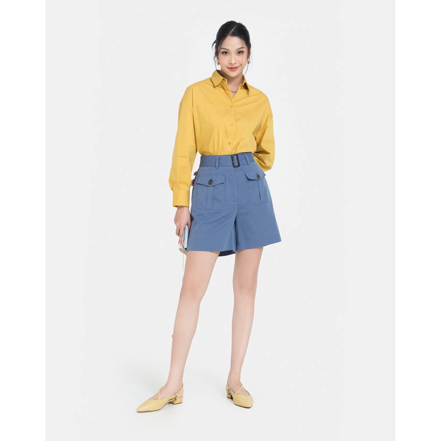 Áo Sơ Mi Oversize Nữ JUNO Thân Sau Cutout JNASM005