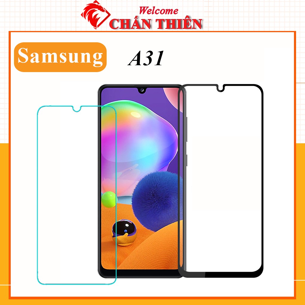 [Loại Xịn] Kính Cường lực Samsung A31 (2020) Full màn Trong suốt Cảm ứng siêu mượt Tặng Kèm Khăn Lau vệ sinh