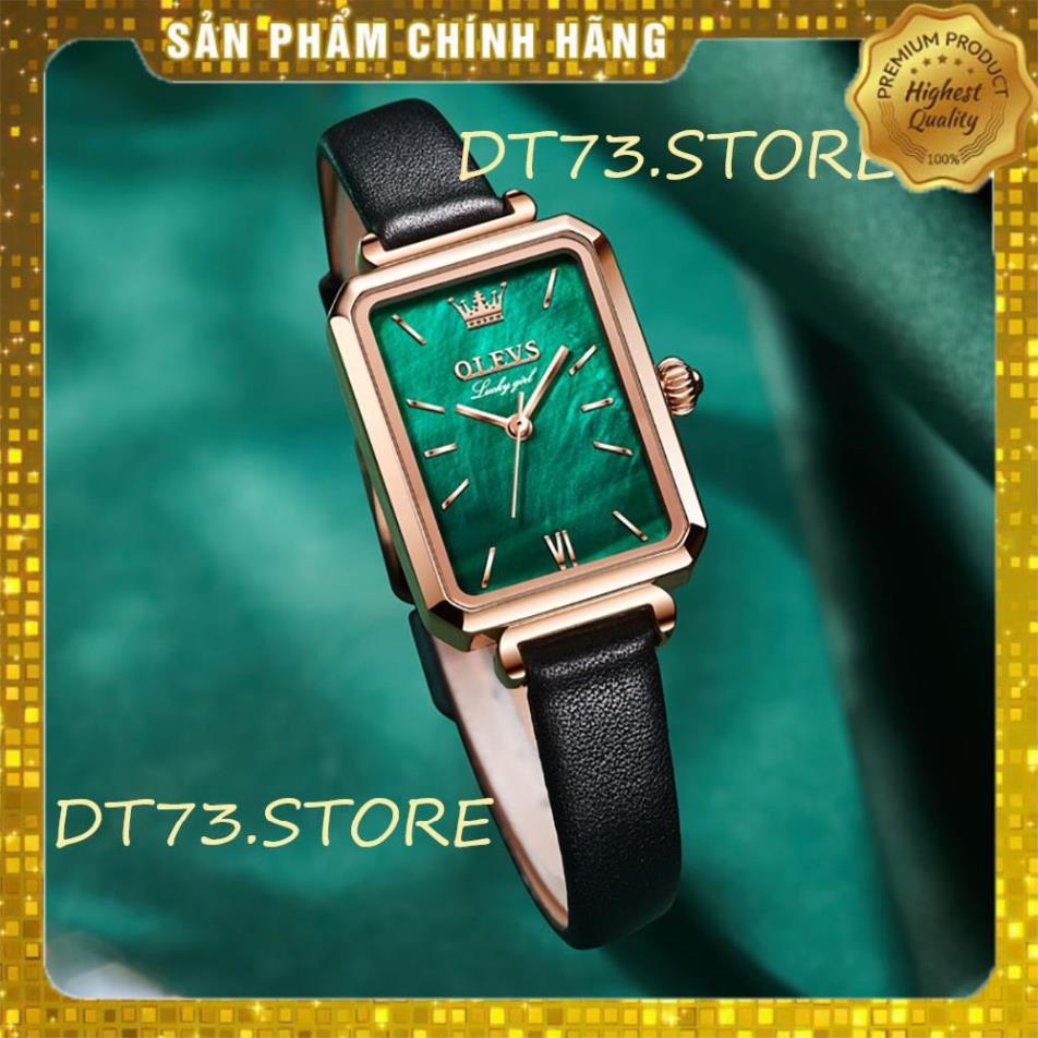 Đồng Hồ OLEVS 6624 Dây Da/Thép Không Gỉ Mặt Vuông chống vô nước Trẻ trung Thời Trang Cho Nữ