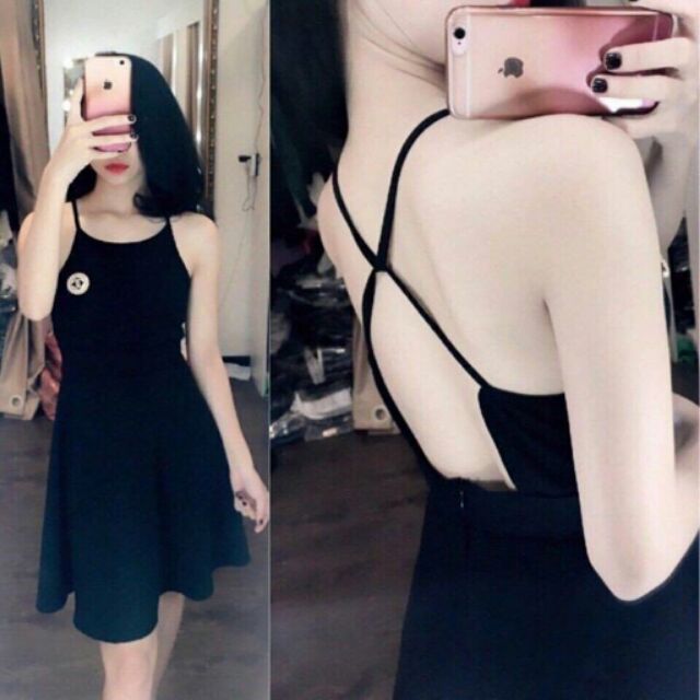 Đầm 2 dây chéo lưng