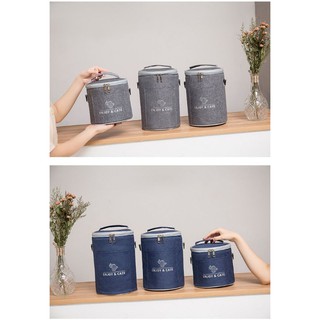 Túi giữ nhiệt hộp cơm văn phòng màu Jean mã G