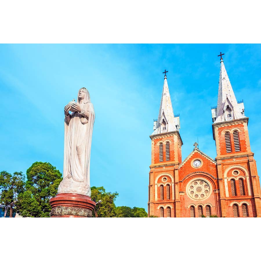 Tranh dán tường Đà Nẵng, Hội An 3D Chất liệu lụa 3D, xé không rách, lau chùi thoải mái, hình ảnh siêu sắc nét, không nh