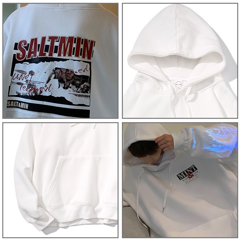 Áo hoodie AOKANG lót nhung dày dáng rộng phong cách hip hop năng động thời trang dành cho nam