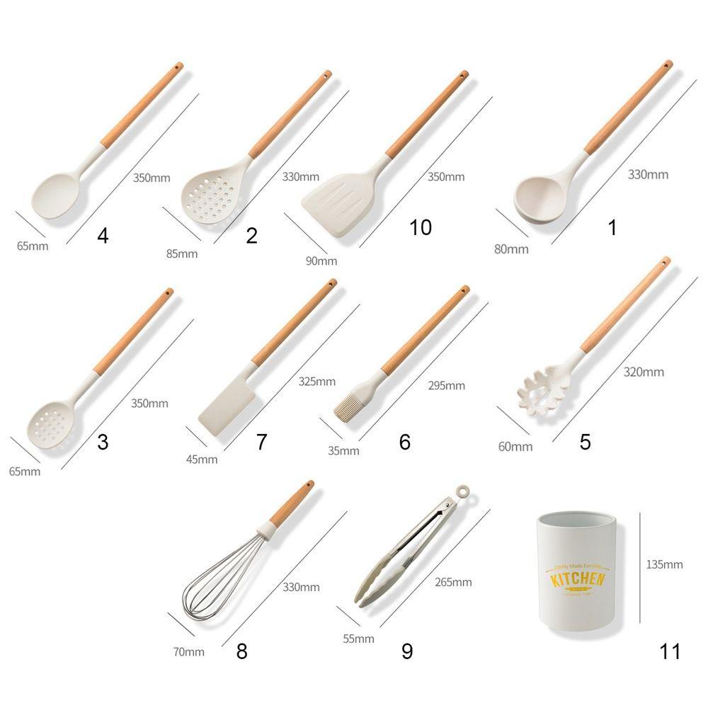 Muỗng Đánh Trứng Cán Gỗ Tiện Dụng Cho Nhà Bếp