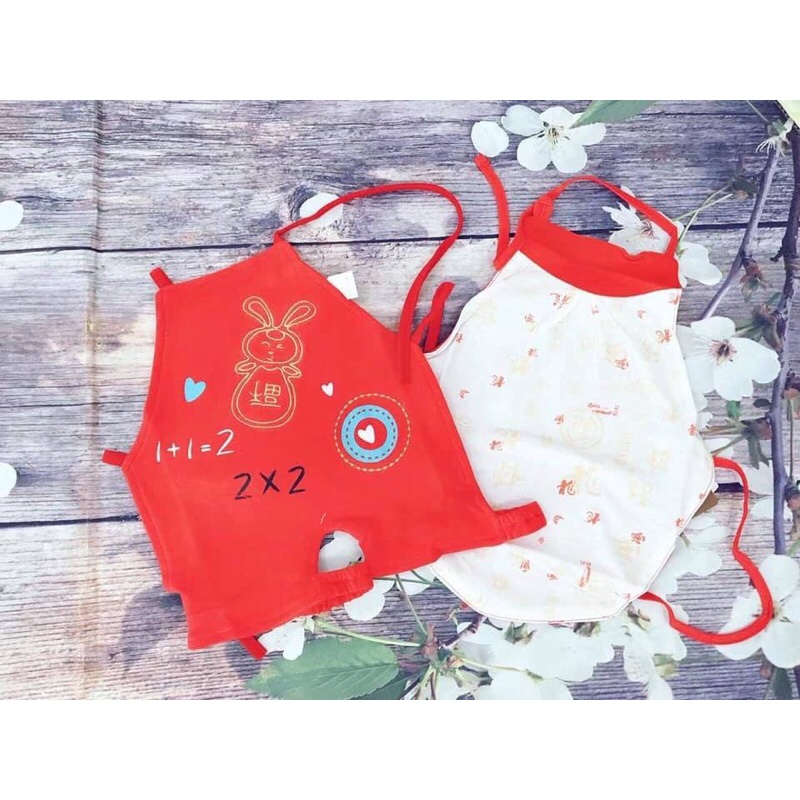 Yếm đỏ giữ ấm 0-6m