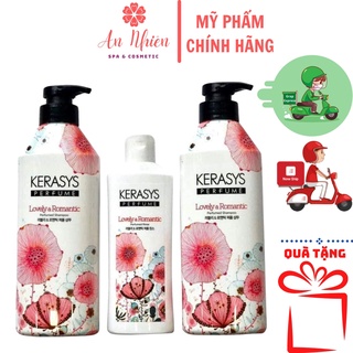 Dầu gội Kerasys, Bộ Dầu Gội Xả Hương Nước Hoa Kerasys Perfume Lovely & Romantic An Nhiên Cosmetic