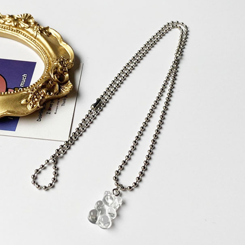 Vòng cổ Mặt Hình Gấu Gummy Hoạt Hình Màu Kẹo Cho Nữ