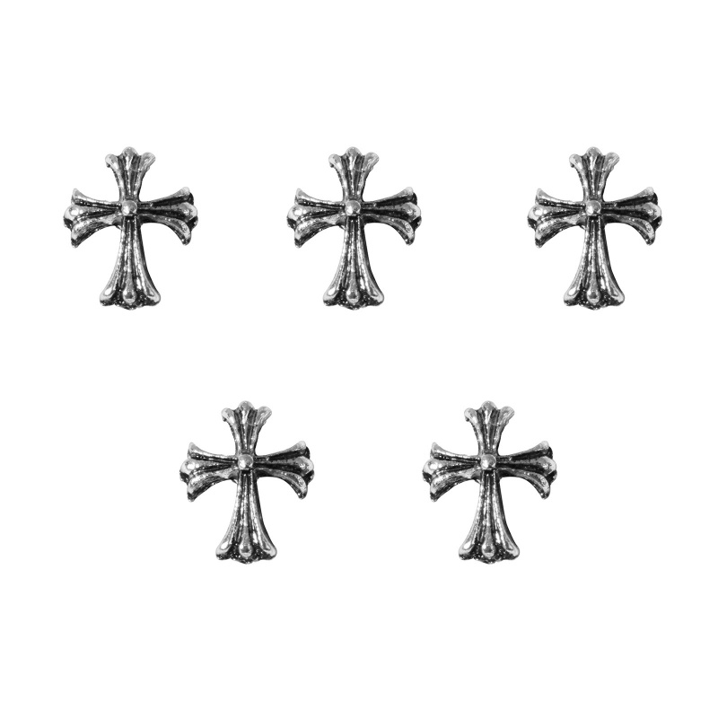 Set 5 Phụ Kiện Trang Trí Móng Tay 3d Phong Cách Gothic Charms