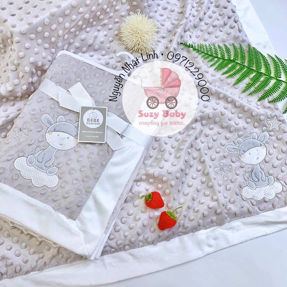 Chăn nhung 2 mặt bebeconfort cho bé