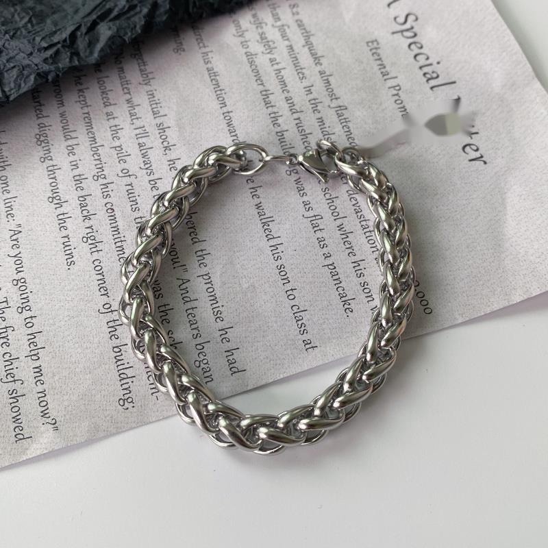 Vòng Tay Thép Titan Phong Cách hip hop Thời Trang Cá Tính Dành Cho Cặp Đôi