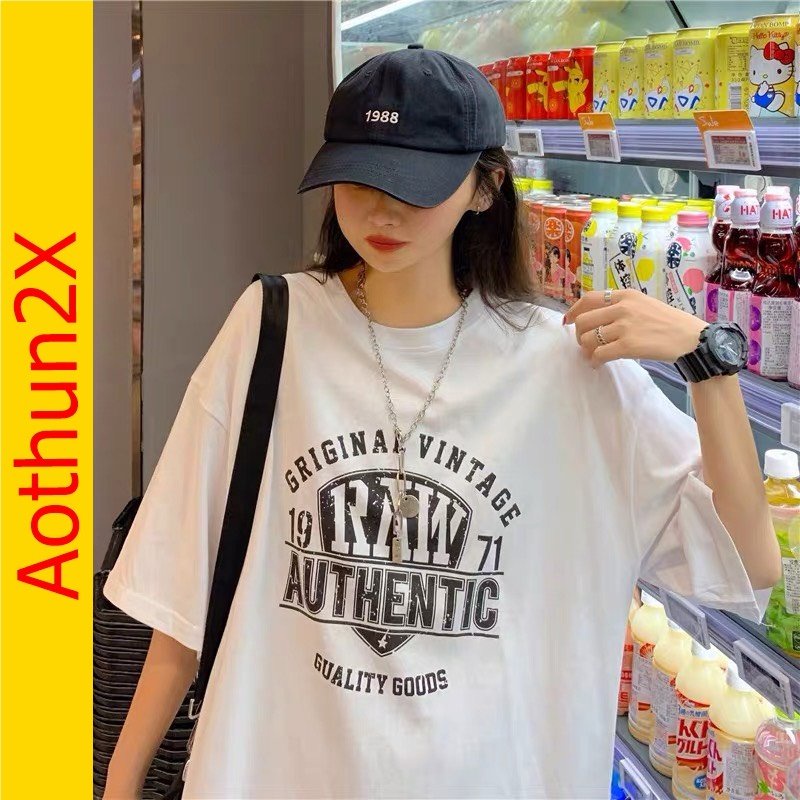 Áo thun phông tay lỡ nữ form rộng unisex AT 514