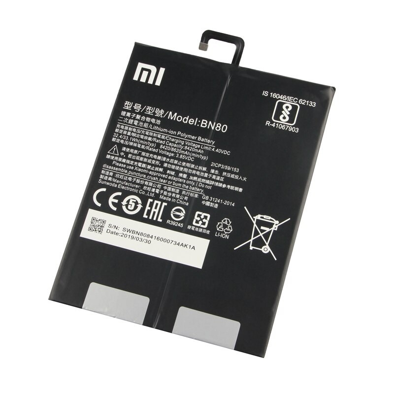 Pin Xiaomi Mipad 4 plus BN80 zin, thay pin mipad 4 plus BN80 chính hãng