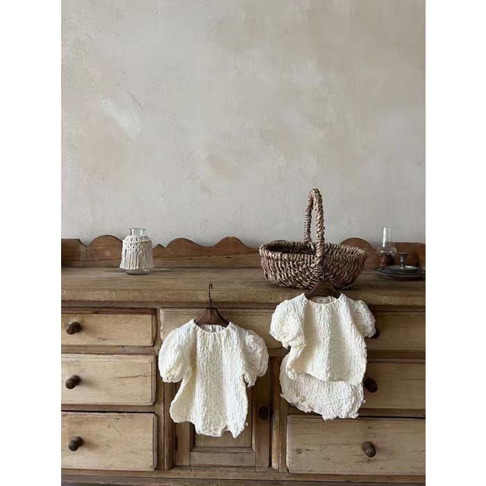 Bộ áo liền quần, áo kèm quần sooc cho bé gái phong cách Hàn quốc ảnh thật