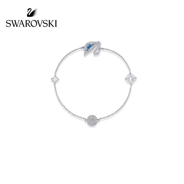 Vòng đeo tay đính đá hình chim thiên nga màu xanh biển Swarovski 2020 5521473