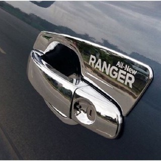Ốp tay nắm hõm cửa đen, mạ crom ford ranger
