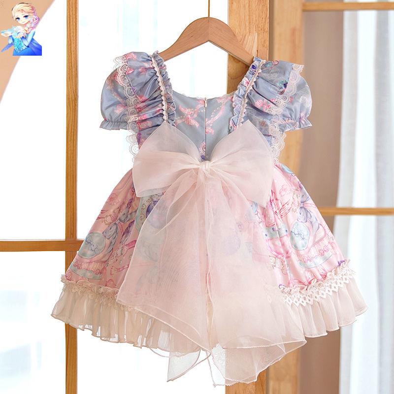 Đầm Công Chúa lolita Tay Ngắn Chất Lượng Cao Cho Bé Gái