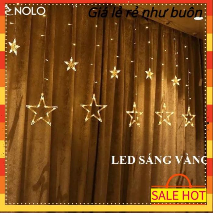 Bộ Dây Đèn Led Trang Trí 12 Ngôi Sao Chiều Dài 5M Có Ánh Sáng 7 Màu Và Ánh Sáng Vàng