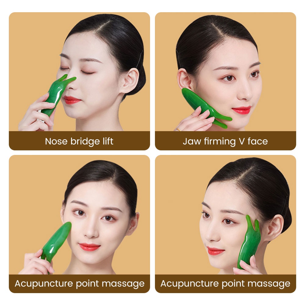 Dụng cụ massage mặt / cằm và mũi Salorie bằng nhựa resin có túi đựng tiện lợi