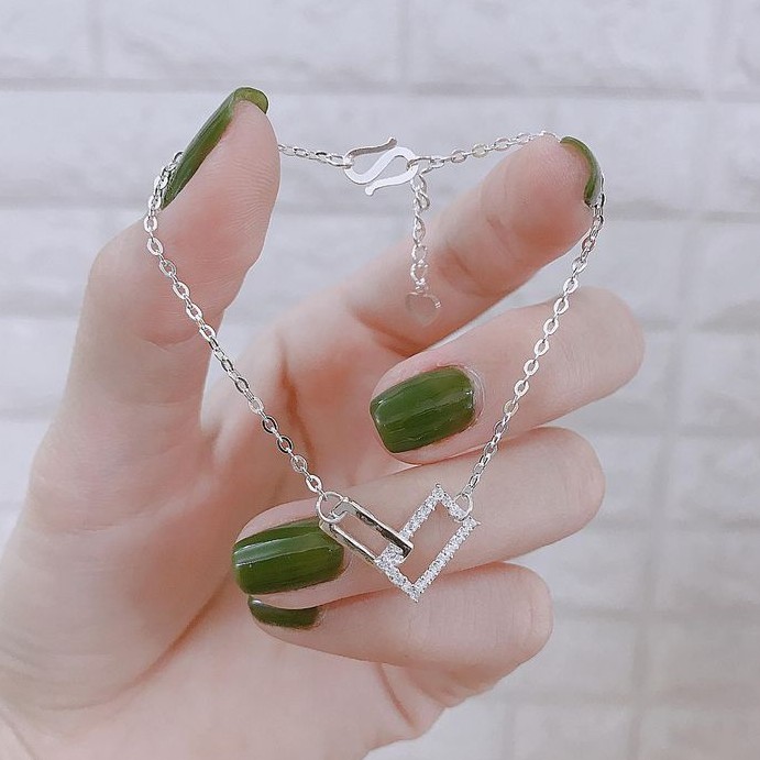 Lắc Tay Hình Chữ Nhật Lồng Nhau - Bạc Minh Cảnh