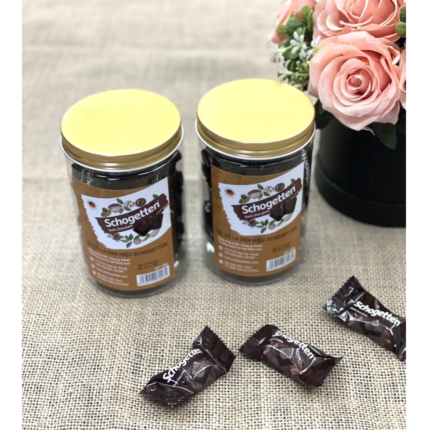 COMBO 2 hộp Sôcôla SCHOGETTEN - Vị Đắng Dark Chocolate - Hộp 200g gồm các viên socola rời