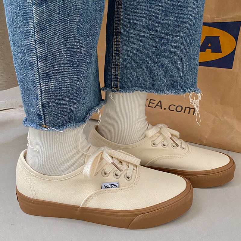 Giày thể thao nữ Ulzzang đế bằng bánh mỳ hot tred trẻ trung dễ mix đồ #fullbox