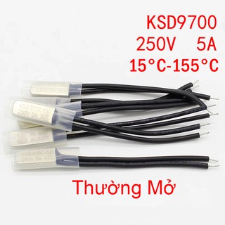Cầu chì nhiệt ksd9700 5a: 50 ,100 độ c 250vac cầu chì bảo vệ quá nhiệt
