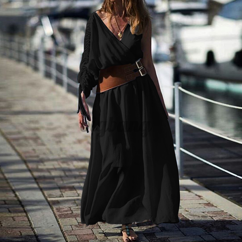 Đầm Maxi Trễ Vai Cổ Chữ V Plus Size | BigBuy360 - bigbuy360.vn