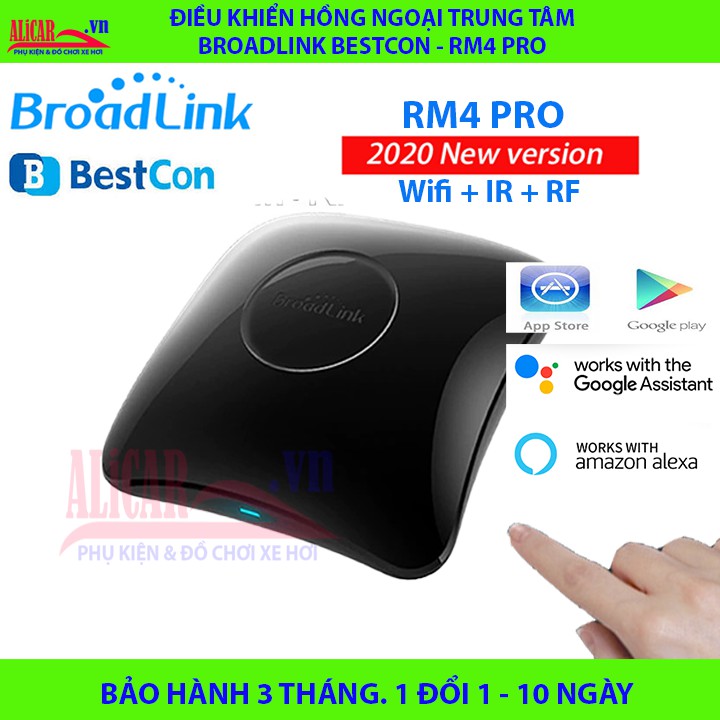 Điều Khiển Hồng Ngoại Trung tâm Thông Minh Broadlink BestCon RM4 Pro (điều khiển bằng giọng nói Alexa, Google Voice)