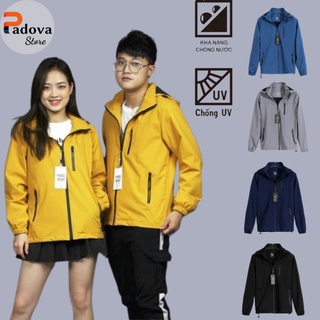 Áo khoác gió nam nữ cao cấp 2 lớp, chất vải gió tráng bạc, dày dặn, thoáng mát, cản gió, cản nắng, cản bụi - PDV50