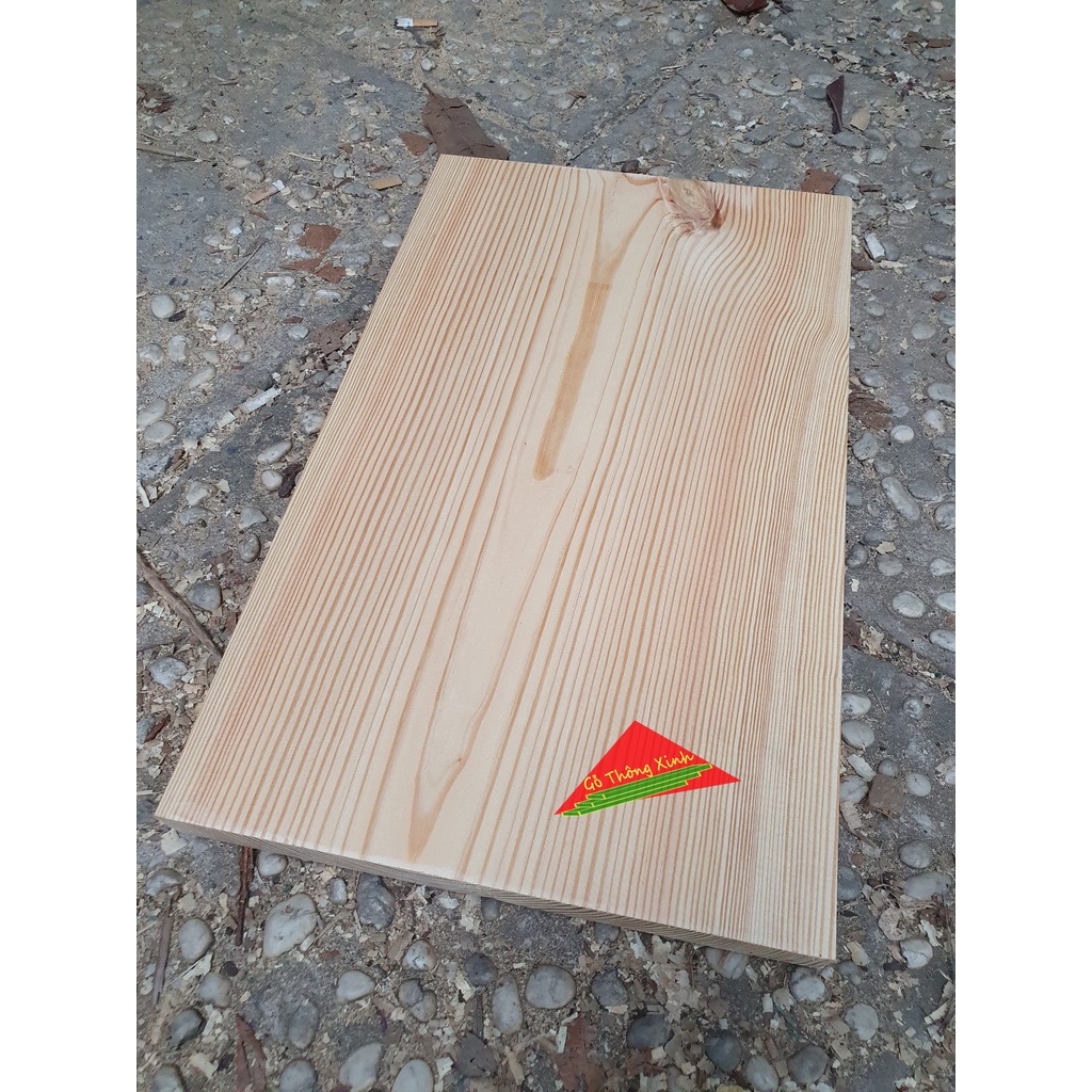 Tấm gỗ thông mặt lớn rộng 24cm, dài 60cm, dày 3cm thích hợp dùng làm bậc cầu thang, xích đu,làm kệ,mặt bàn, DIY