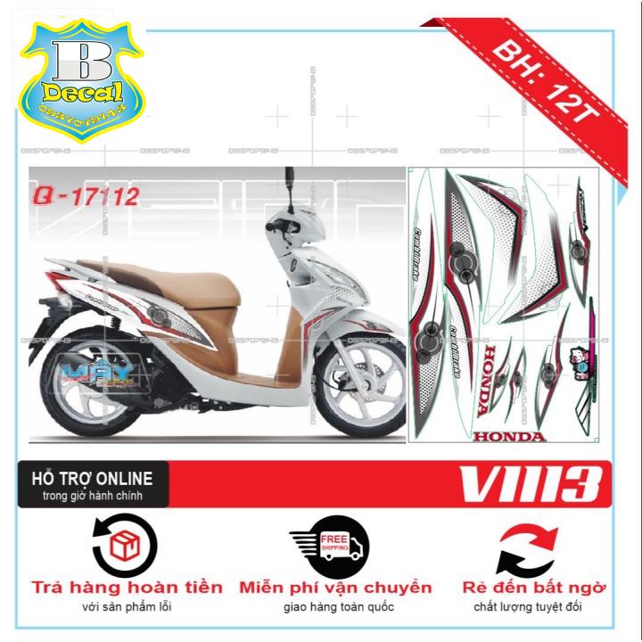 TEMXE VISION 2012 TRẮNG ĐỎ [Bi Decal]