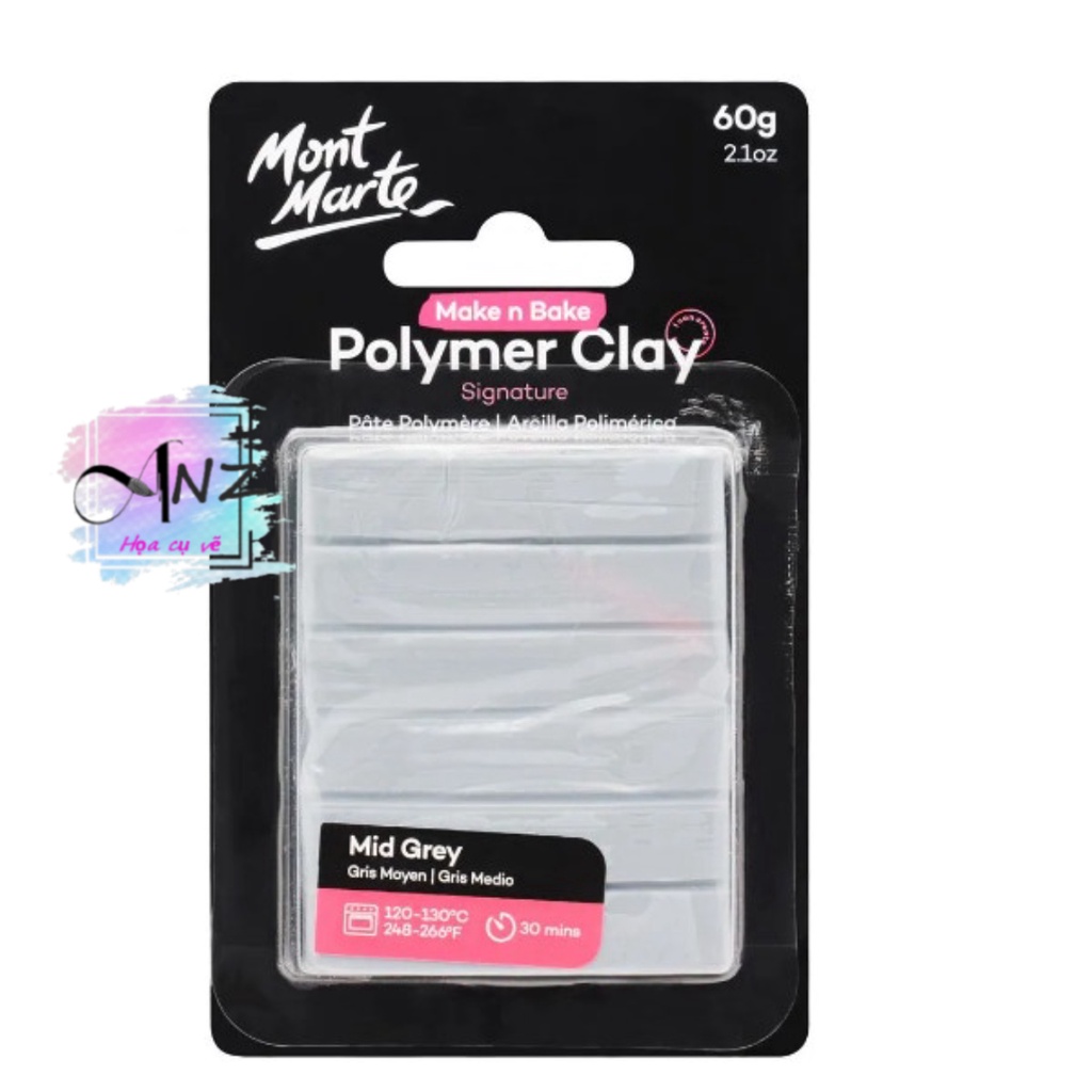 Đất sét Polymer, Mont Marte Make n Bake Polymer Clay 60g LINK 1/2