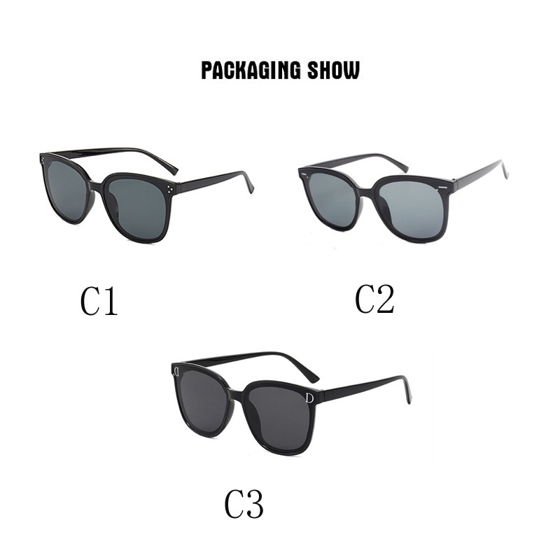 Kính râm gọng vuông bo tròn cỡ lớn thời trang cổ điển dành cho nam / nữ