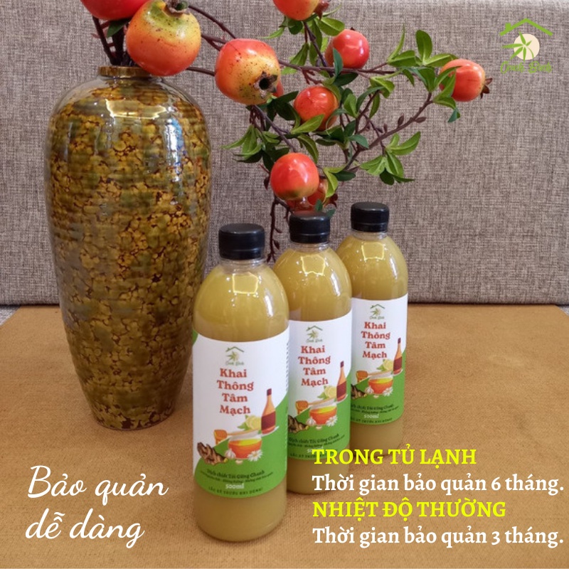 Detox tỏi gừng chanh giấm táo mật ong đào thải độc tố chai 500mL_BEP NGON NGON