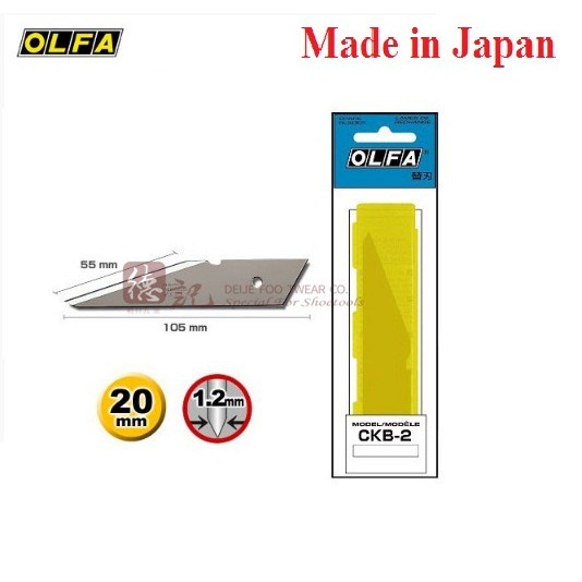 Lưỡi dao Nhật OLFA CKB-2 XB34 dùng cho dao CK-2, LTD-06, 34B