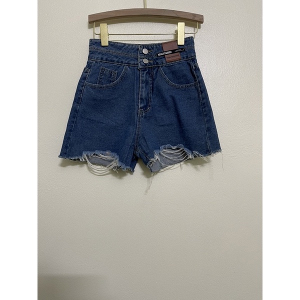 QUẦN SOOC JEANS RÁCH CẠP CAO HAI CÚC