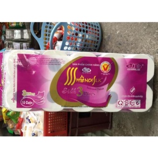 Giấy vệ sinh Hà Nội cao cấp 3 lớp siêu dai không lõi trọng lượng 1,6kg/bịch