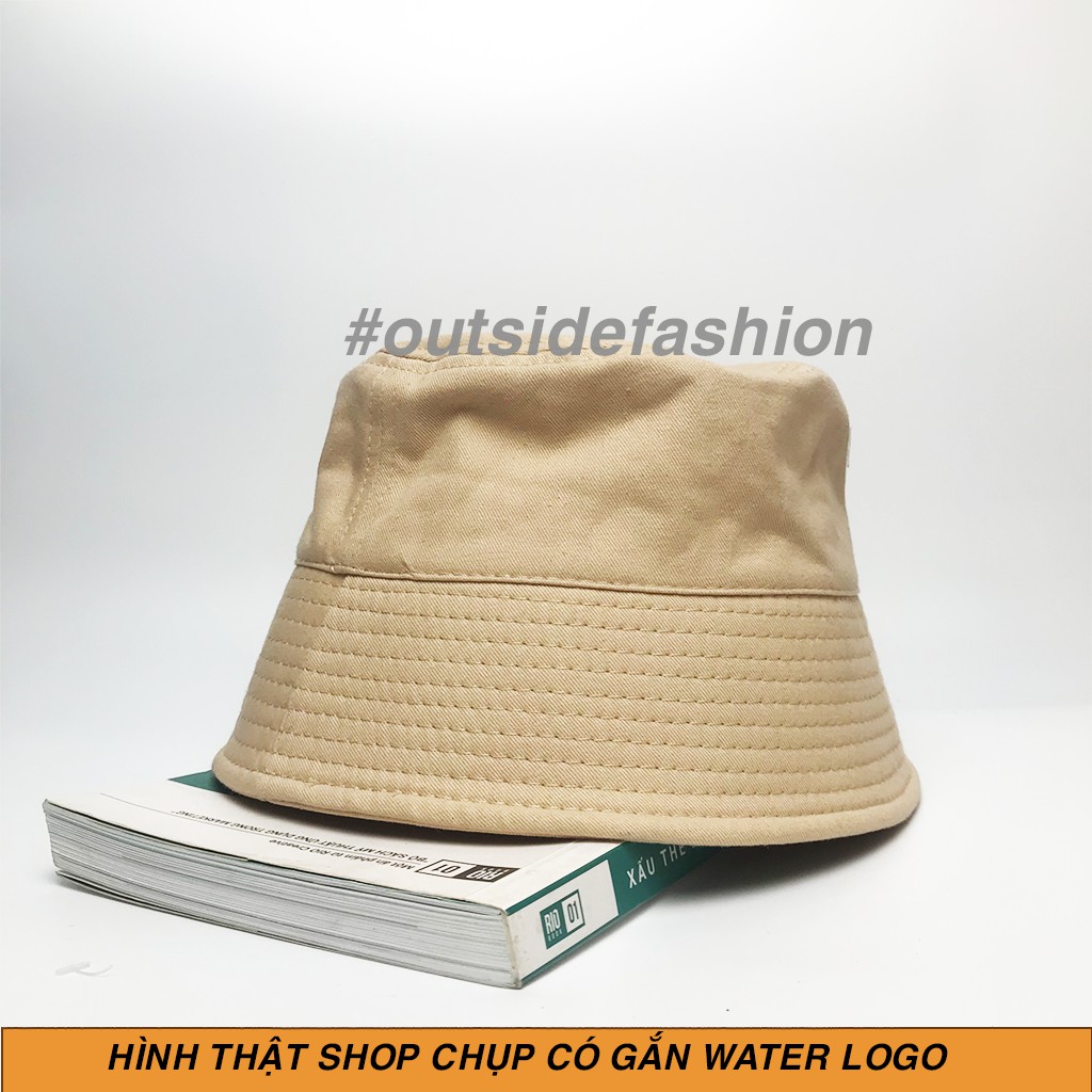 Nón bucket nữ nam hàn quốc, Mũ bucket trơn cụp vải kaki phong cách Ulzzang form unisex